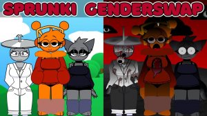 Sprunki Human Retake – Genderswap： Normal + Horror 🎭💖 Custom Mod