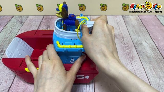 Набор игровой PAW PATROL Морской патроллер Гонщик с акулой с3лет - видео