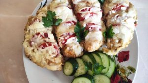 Сочное куриное капрезе в духовке