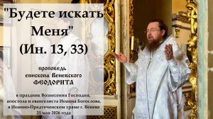 «Будете искать Меня» (Ин. 13, 33) Епископ Венёвский Феодорит.