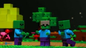Стив с проклятым огнём, который не тухнет 😊— LEGO мультфильм детям по Minecraft