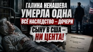 Галина Ненашева умерла одна: всё наследство — дочери, сыну в США — ни цента!