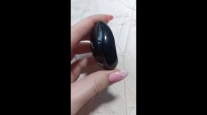 Агат черный с кварцевой друзой
