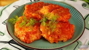 ЛУКОВЫЕ КОТЛЕТЫ В ТОМАТНОМ СОУСЕ
