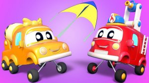 Малыши Машинки -  МАЛЫШИ нашли КАЙТ на ПЛЯЖЕ - Обучающие мультфильмы Автомобильного Города