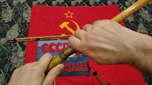 ПОПАЛАСЬ РЕДКАЯ БАМБУКОВАЯ УДОЧКА ИЗ СССР,ЗАВОД ВОЕНОХОТ-4.ЧЕТЫРЕХКОЛЕННАЯ БАМБУКОВАЯ УДОЧКА СССР.