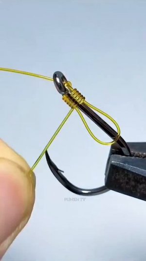 Полезный узел для привязки крючка! Сохраняй чтобы не потерять!