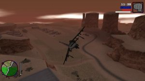 Пролёт под мостом у аэродрома Вёрдант Медоуз, штат Робада (GTA Stars and stripes aka Project Eagle)