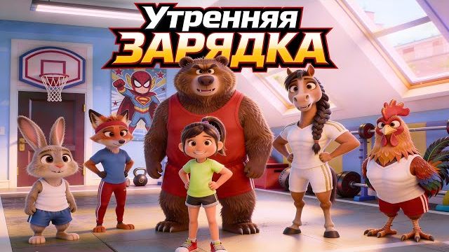 ВЕСЁЛАЯ ЗАРЯДКА со зверятами 🐻🐰 Повторяй за мной!