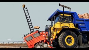 BeamNG Drive - Какой ущерб могут нанести разные автомобили самосвалу Hirochi HT 55?