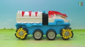Полицейская машина Мусоровоз Школьный автобус Грузовик -  игрушечные видео детям