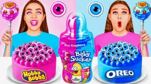 Розовая Еда vs Голубая Еда Челлендж _ Эпичная Битва с Едой от TeenChallenge
