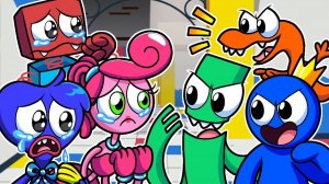 РАДУЖНЫЕ ДРУЗЬЯ - ЗАКЛЯТЫЕ ВРАГИ!   Poppy Playtime Rainbow Friends - Анимации на русском