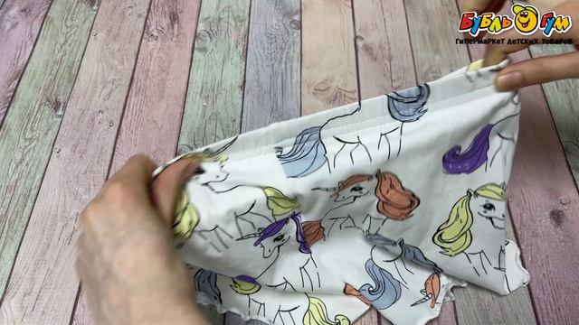 Пижама Elsima хлопковая футболка и шорты с принтом единорогов белый - видео