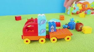 Пожарная машина с лестницей и полицейская машина, грузовик, грузовик Lego Видео детям