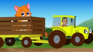 СИНИЙ ТРАКТОР # Песенки для детей # Едет трактор # мультик про машинки Kuku and Cucudu