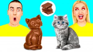 Челлендж. Шоколадная еда vs. Настоящая еда #3 # Смешные розыгрыши от BooBoom Challenge