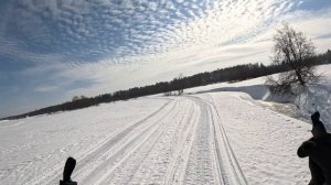 Прогулка на лыжах, в доль реки НЫША