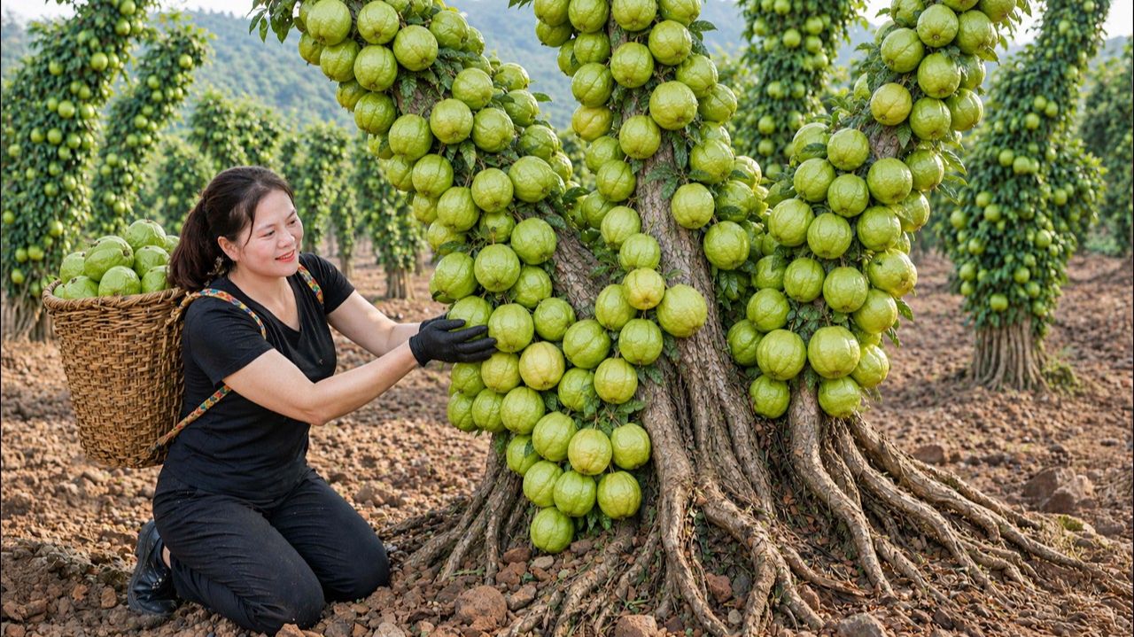Сбор урожая дикой гуавы для продажи на рынке | Традиционная деревенская кухня