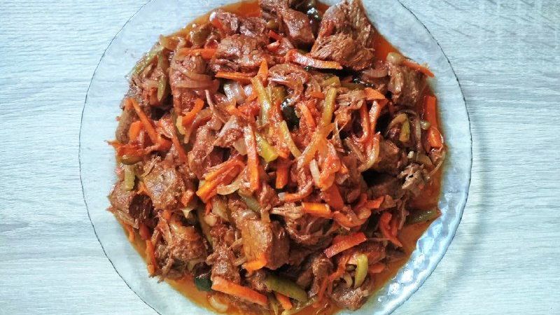 Острое азу с овощами смотреть онлайн