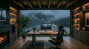 Deep Chill Work Music in Forest Ambient  Music for Deep Focus ☕ Fireplace & Forest Workspace