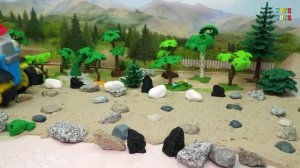 Полицейская и пожарная машина Эвакуатор Мусоровоз  Грузовик Трактор  - игрушечные видео детям