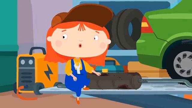Машинка сломалась! Доктор Машинкова чинит глушитель смотреть онлайн