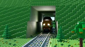 Неудачная поездка по секретному туннелю на поезде LEGO