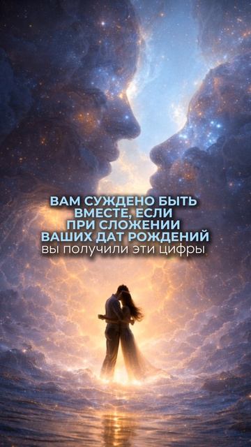 Вам суждено быть вместе, если при сложении ваших дат рождении вы получили эти цифры