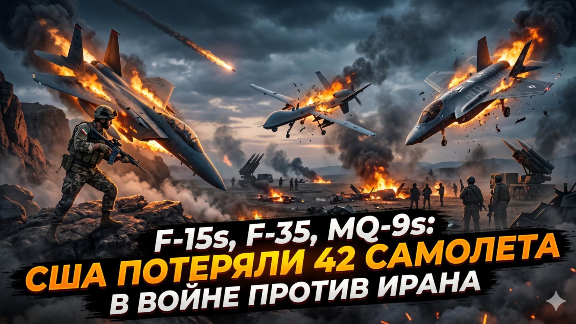 💥 Карен Квятковски | США потеряли 42 самолета в войне с Ираном. F-35 сбиты