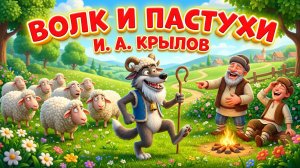 Басня «Волк и Пастухи» — Иван Крылов | Поучительная басня для детей | Мультфильм смотреть онлайн