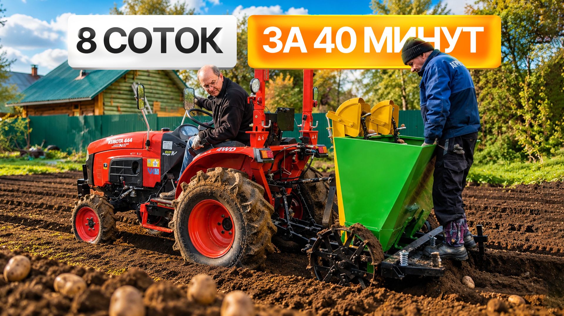 ВРЕМЯ САЖАТЬ КАРТОШКУ! Как правильно посадить картофель? | Кентавр Т-444 + FLAGMAN 180 в работе