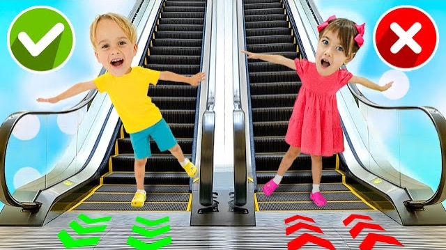Приключение в торговом центре Escalator Mall - Дети изучают правила безопасности в торговом центре смотреть онлайн