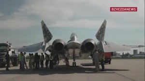 Видео с первым полетом  СУ-57Д
