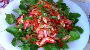 Сытный и очень вкусный салат Азия.