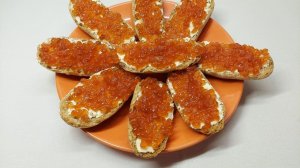 Оригинальные бутерброды с красной икрой