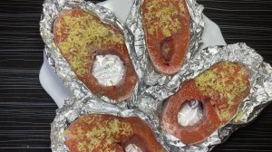 Запеченная семга с лимоном