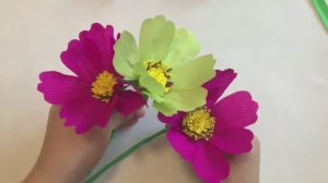 Как Сделать Цветы ЛЕГКО Своими руками из Гофрированной Бумаги!