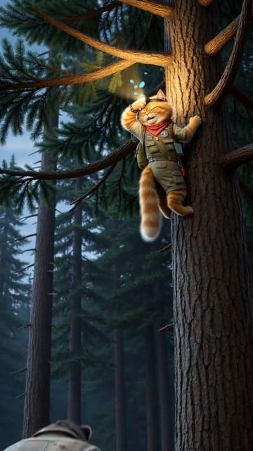 Кот проигнорировал предупреждение о медведях в лесу.