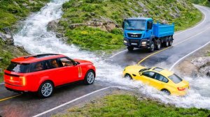 Автомобили против быстрых рек — BeamNG Drive — 🔥 ULTIMATE Edition: Компиляция