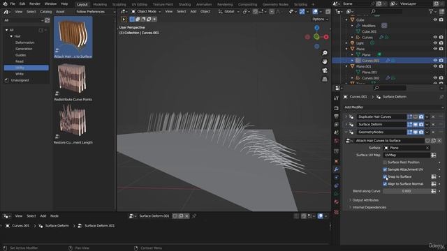 230 - Attach Hair Curves to Surface