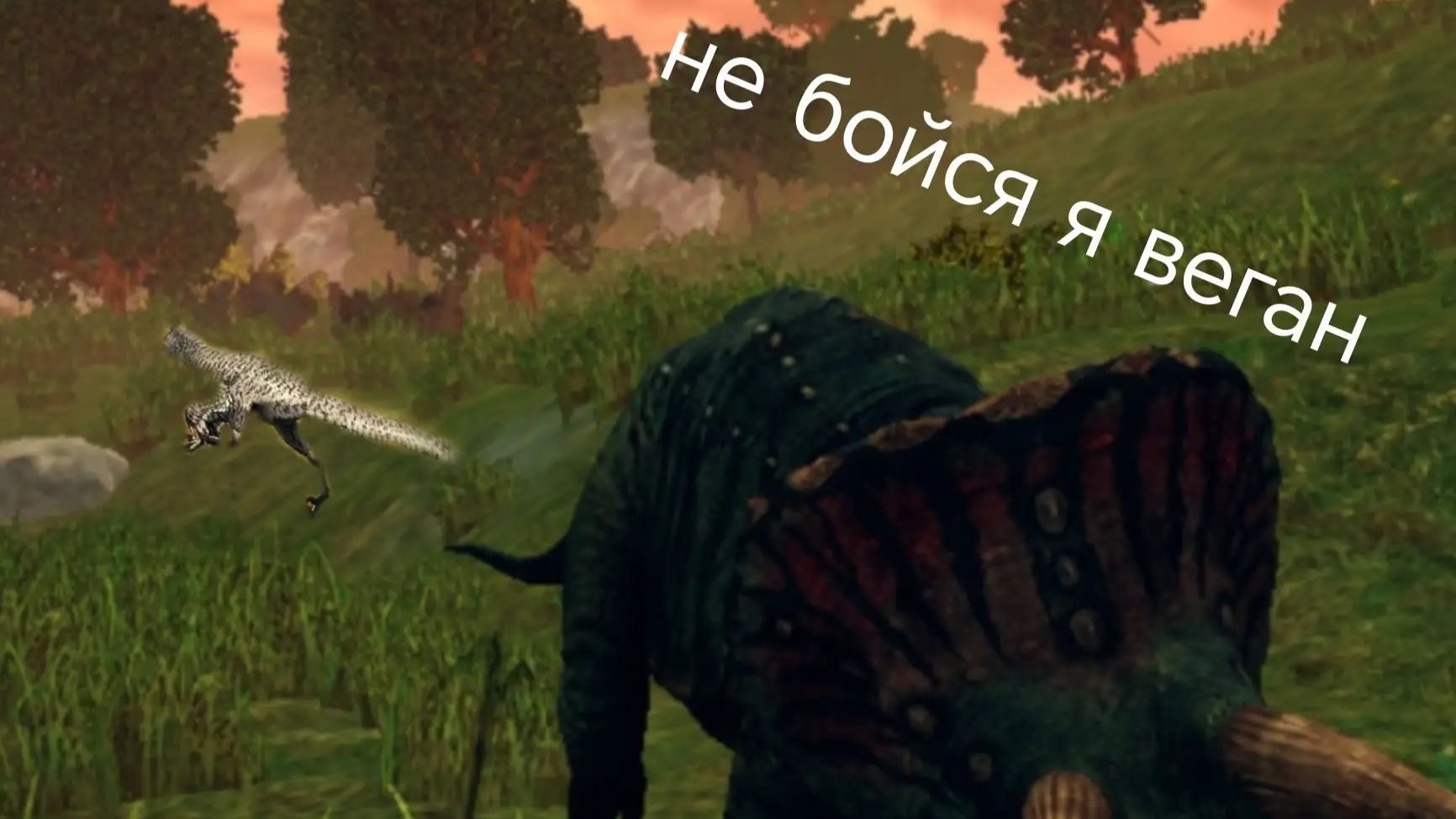 Расту за трицератопса в курседе