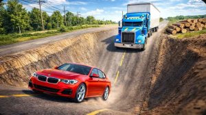 #7: Автомобили против гигантского провала в BeamNG Drive!