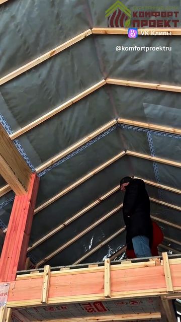 Эстетика стройки каркасного дома зимой