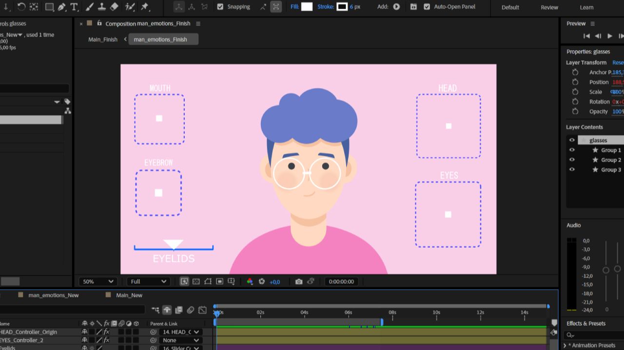 Кратко о моём курсе  "Персонажная анимация и Моушен дизайн в After Effects"