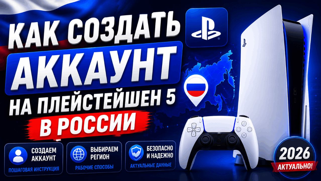 Как создать аккаунт на ПлейСтейшен 5 в России и пополнить его выгодно смотреть онлайн