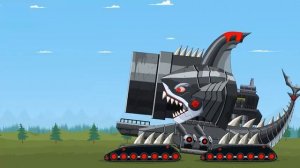 278. This is how we met the Monster   Upgrade - Hot Air Balloon tank Vs BLUE TRACTOR   Мультики про
