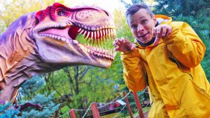 Бамос! Какие динозавры жили миллионы лет назад? 🦕 Гуляем по парку 🔍 | Для детей