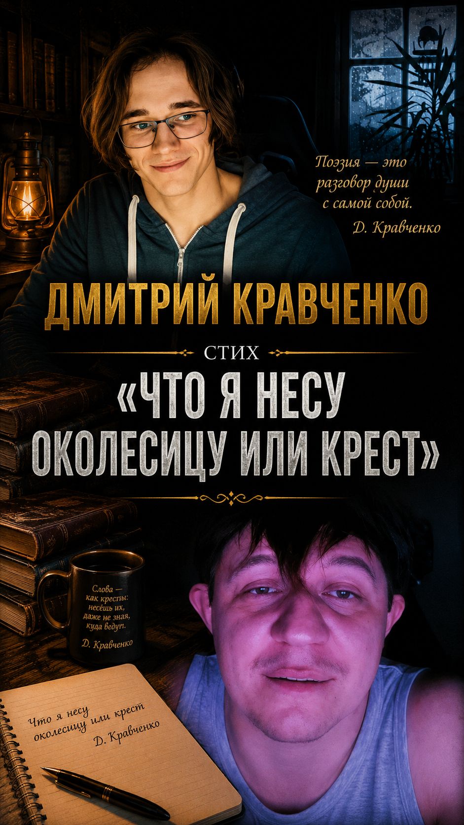Стих Д.Кравченко «Что я несу околесицу или крест»🖤_Реакция людей в чатрулетке_Дмитрий Кравченко #4