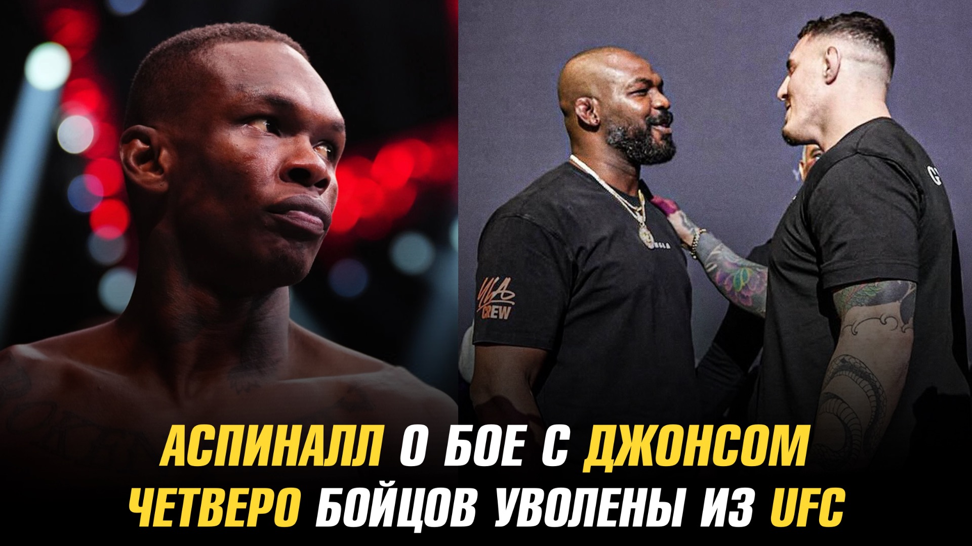 Том Аспиналл о бое с Джоном Джонсом / Четверо бойцов уволены из UFC / Адесанья о последнем бое